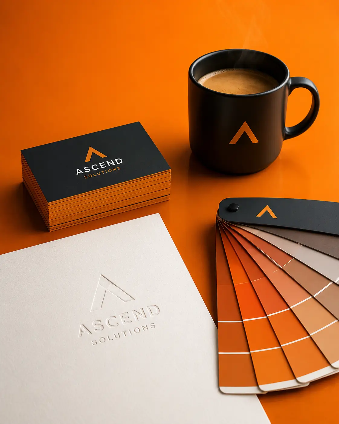 Quibyx branding service — logo, stationery and color palette design