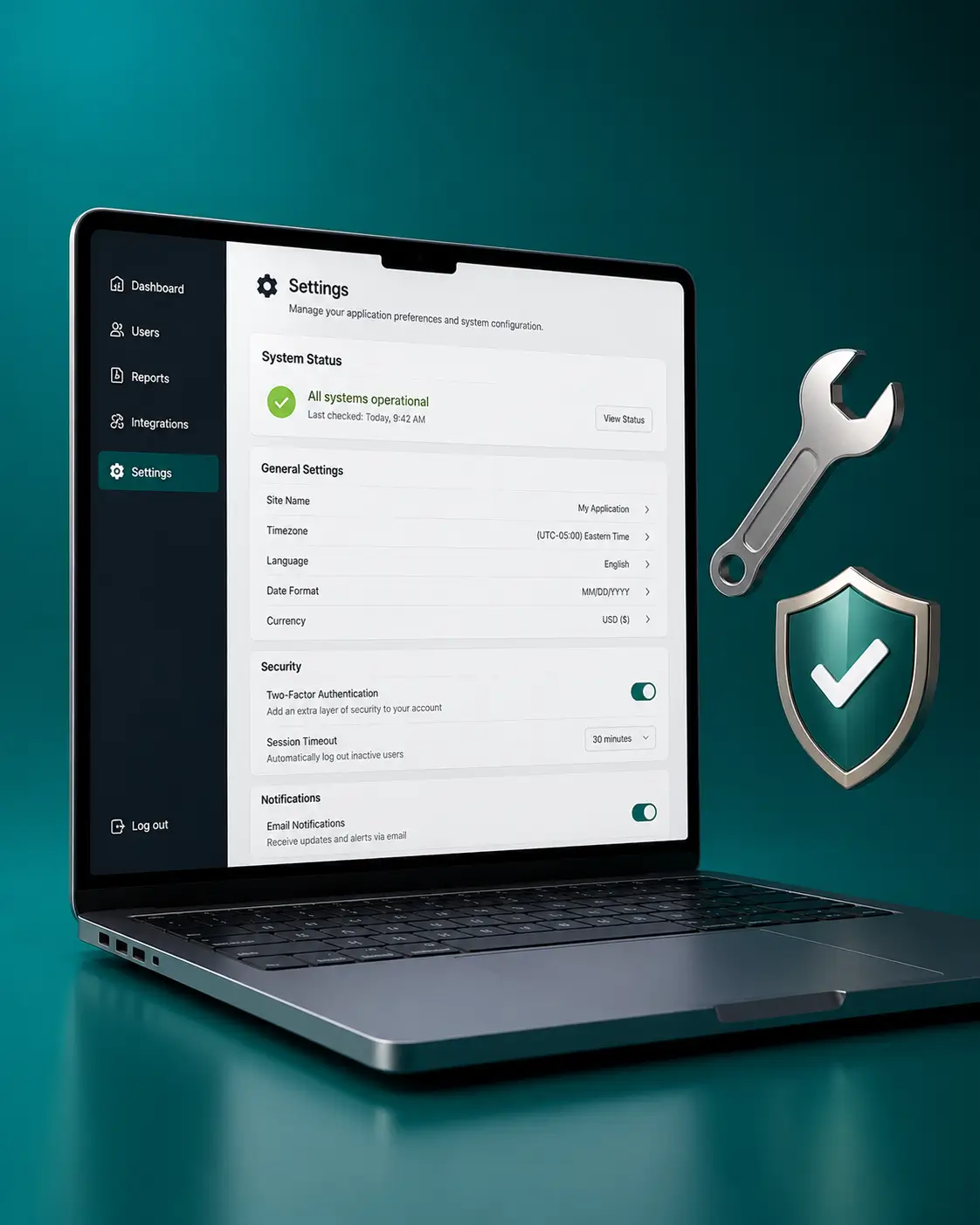 Quibyx maintenance and support service — system settings, security and uptime